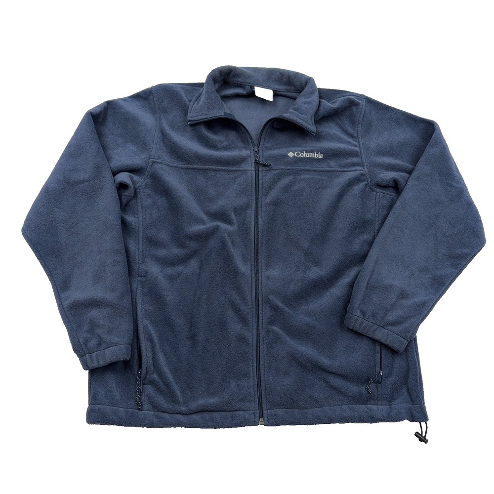 Columbia Jacket Men Large Navy Blue Steens Mountain Full Zip Outdoor Fleece